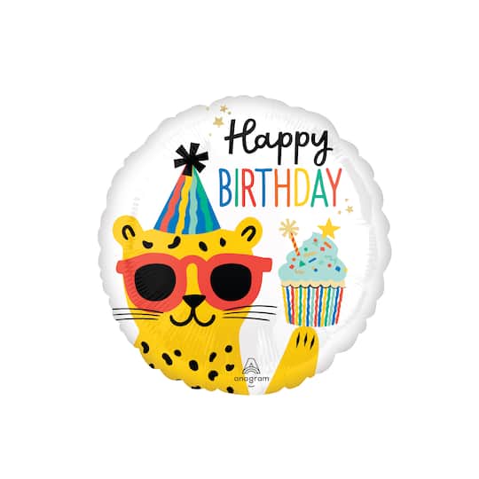 Michaels, 17" Party Animal Happy Birthday Foil Balloon – Category: Foil Balloons